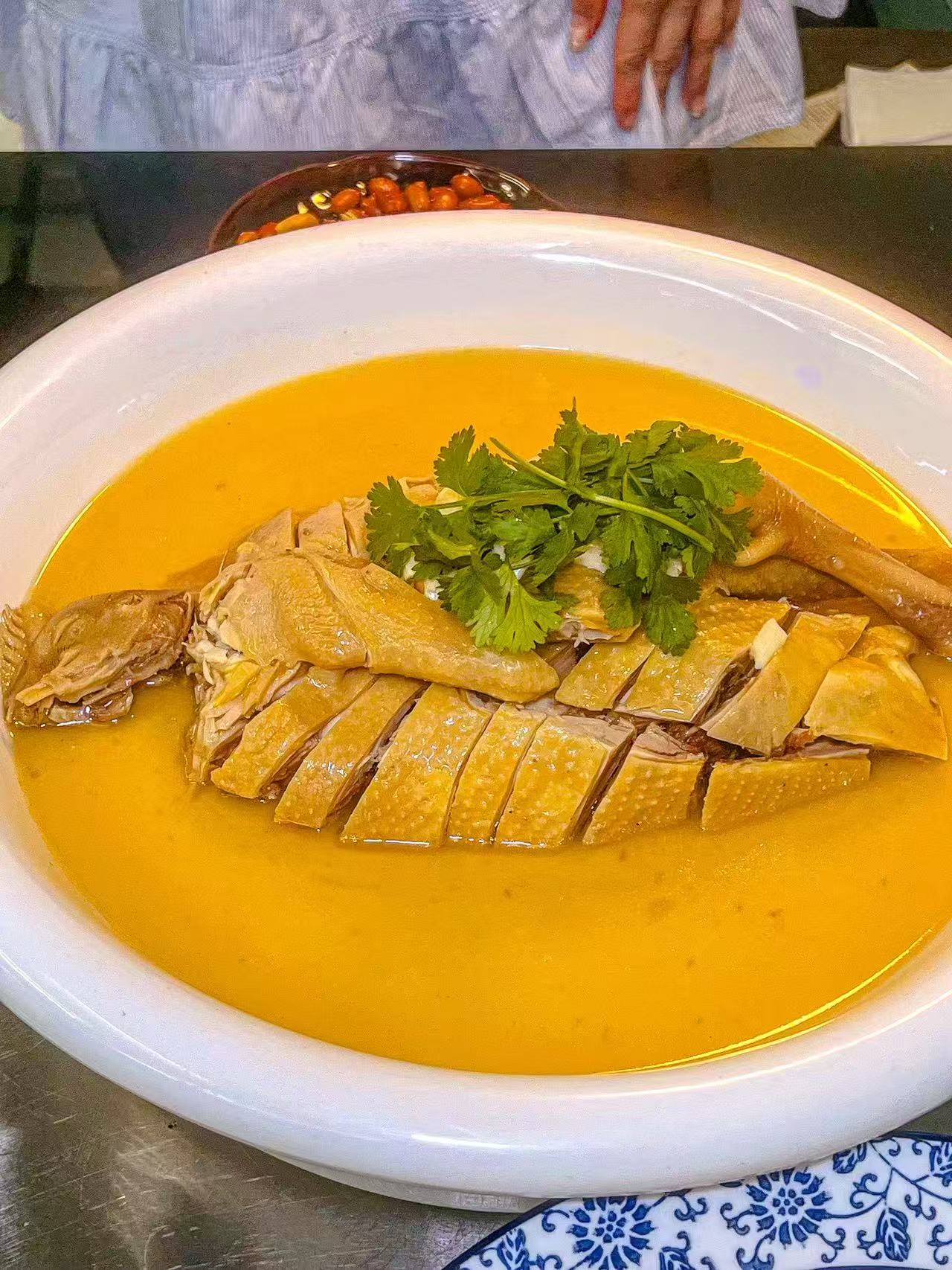 Whole Chicken in Golden Broth